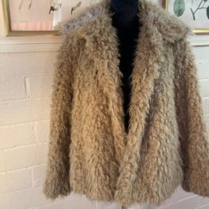 Rebecca Taylor Fluffy Jacket- Caramel- NWT